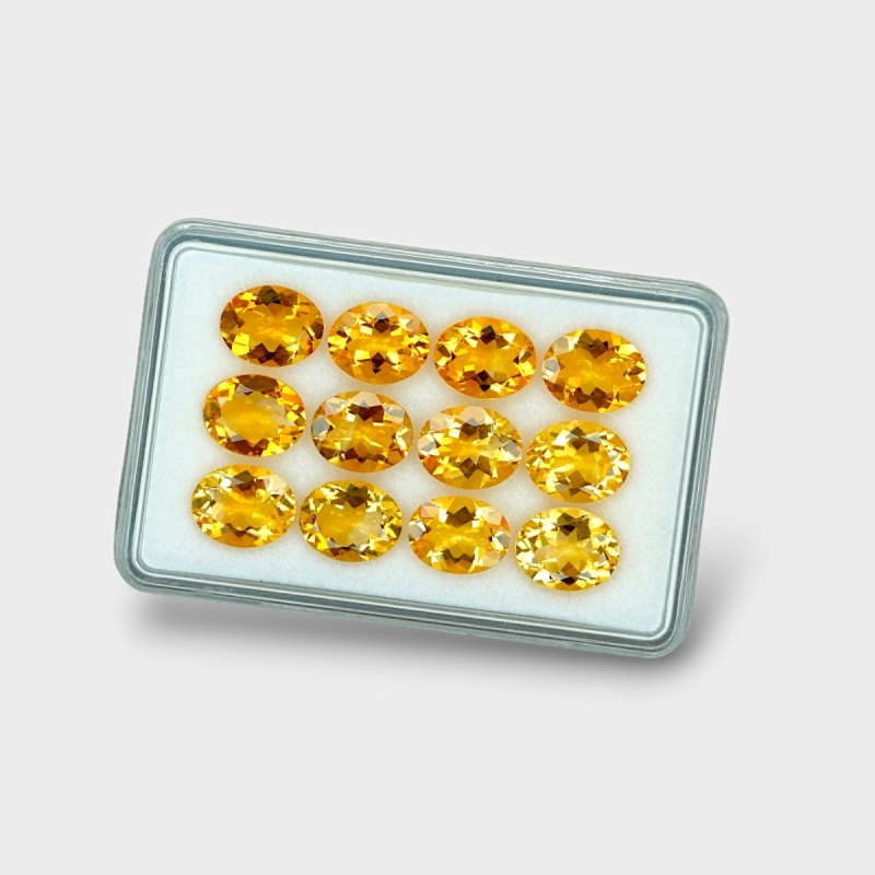 Citrine 10x8mm Faceted Oval AAA Gemstones Parcel - 180464