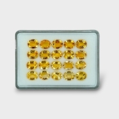 53.56 Cts. Citrine 11x9mm Faceted Oval Shape AA+ Grade Gemstones Parcel - Total 20 Pc.