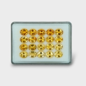 64.6 Cts. Citrine 11x9mm Faceted Oval Shape AA+ Grade Gemstones Parcel - Total 20 Pc.