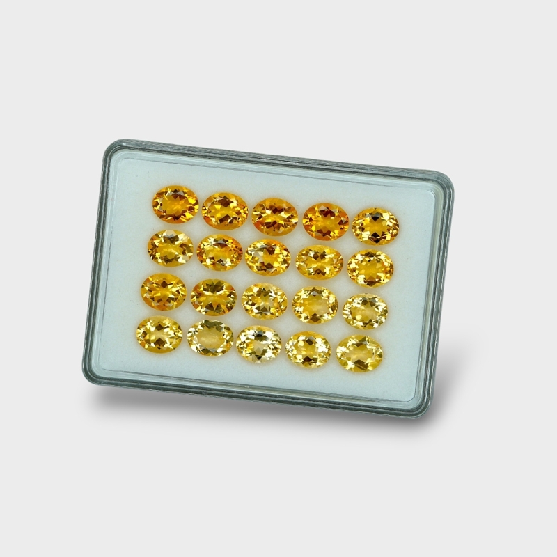 Citrine 11x9mm Faceted Oval AA+ Gemstones Parcel - 180431