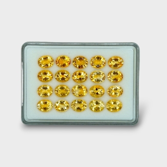 66.53 Cts. Citrine 11x9mm Faceted Oval Shape AA+ Grade Gemstones Parcel - Total 20 Pc.
