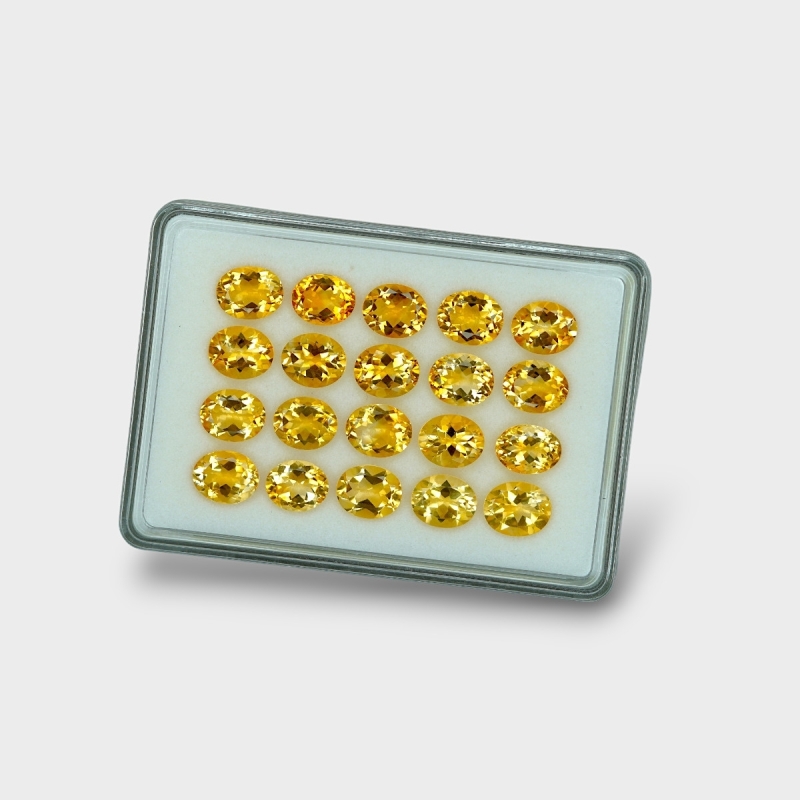 Citrine 11x9mm Faceted Oval AA+ Gemstones Parcel - 180439