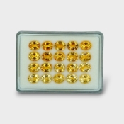 60.46 Cts. Citrine 11x9mm Faceted Oval Shape AA+ Grade Gemstones Parcel - Total 20 Pc.