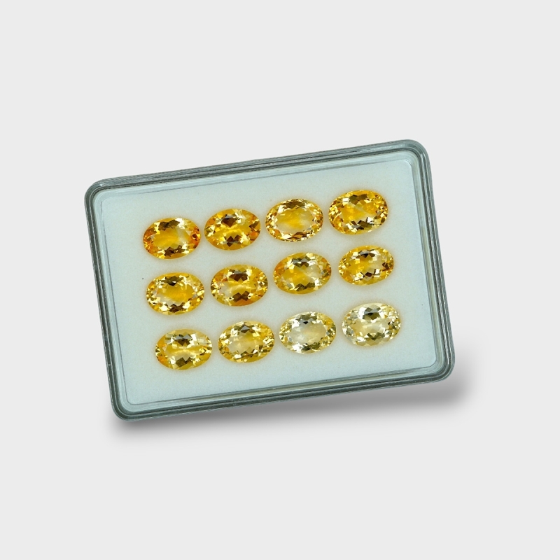 Citrine 14x10mm Faceted Oval AA+ Gemstones Parcel - 180433