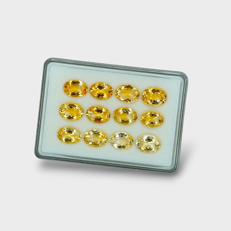 Citrine 14x10mm Faceted Oval AA+ Gemstones Parcel - 180433