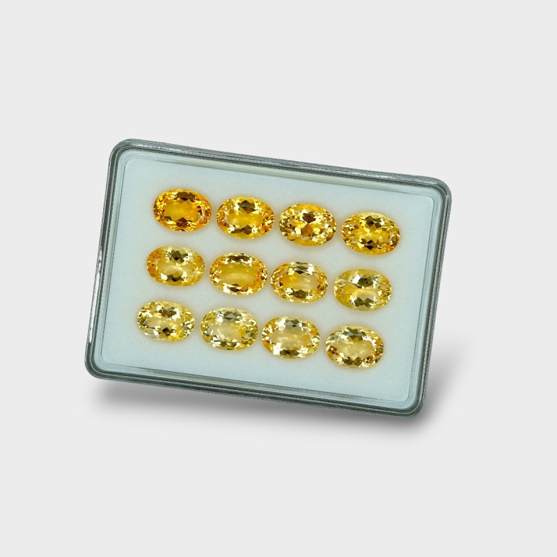 Citrine 14x10mm Faceted Oval AA+ Gemstones Parcel - 180442