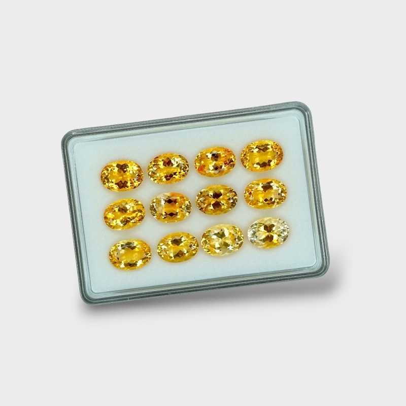 Citrine 14x10mm Faceted Oval AA+ Gemstones Parcel - 180438
