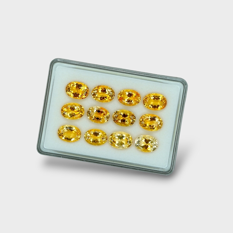 Citrine 14x10mm Faceted Oval AA+ Gemstones Parcel - 180438