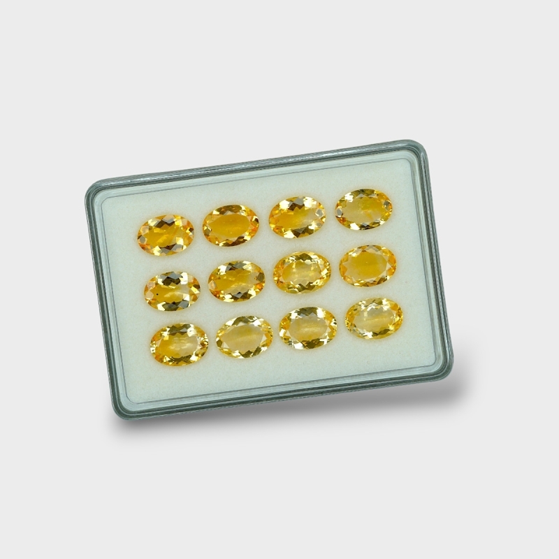 Citrine 14x10mm Faceted Oval AA+ Gemstones Parcel - 180444