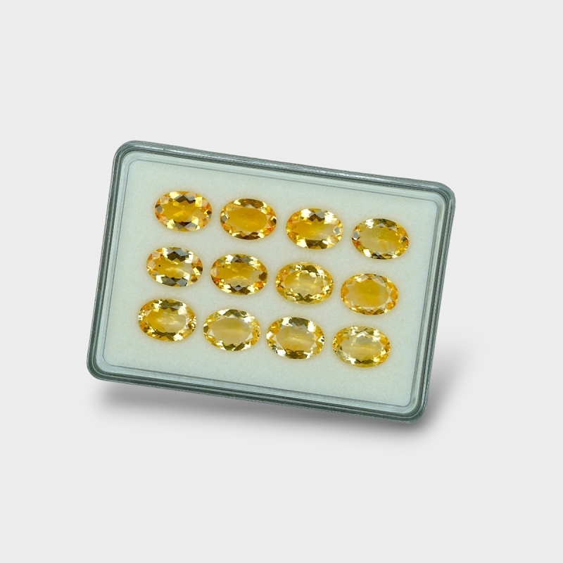 Citrine 14x10mm Faceted Oval AA+ Gemstones Parcel - 180444