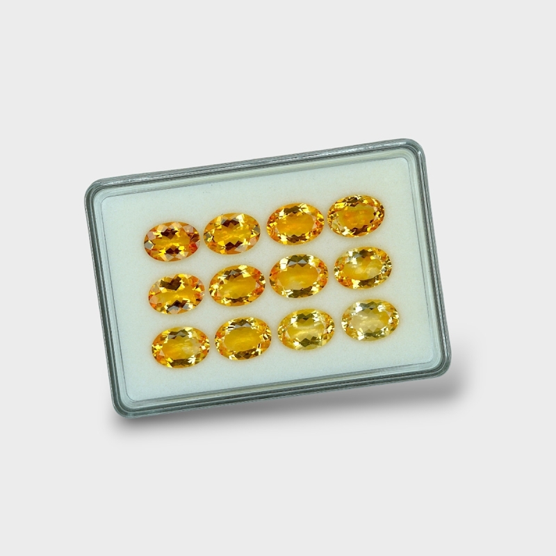 Citrine 14x10mm Faceted Oval AA+ Gemstones Parcel - 180432