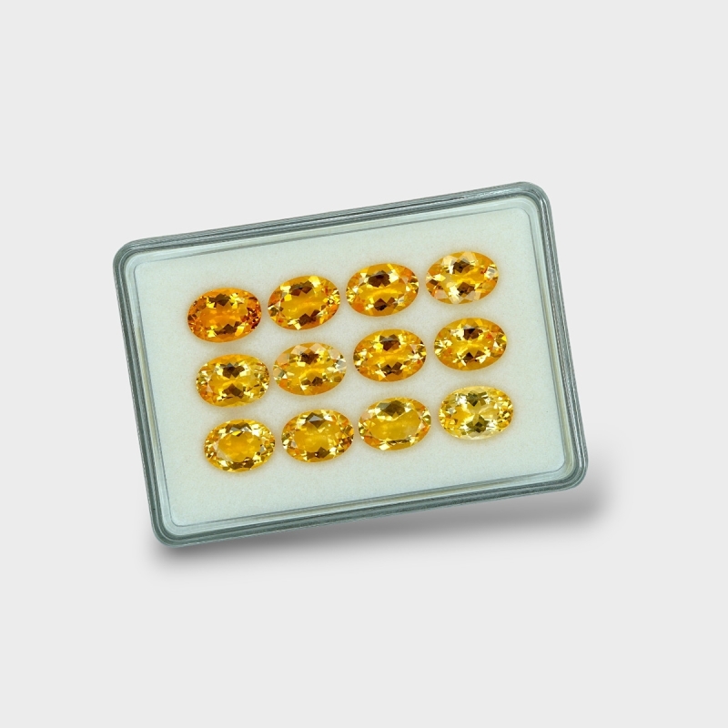 Citrine 14x10mm Faceted Oval AA+ Gemstones Parcel - 180437