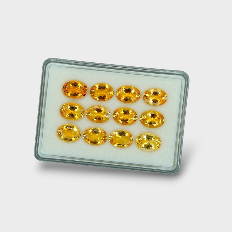 Citrine 14x10mm Faceted Oval AA+ Gemstones Parcel - 180437
