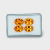 24.6 Cts. Citrine 14x10mm Faceted Oval Shape AA+ Grade Gemstones Parcel - Total 4 Pc.
