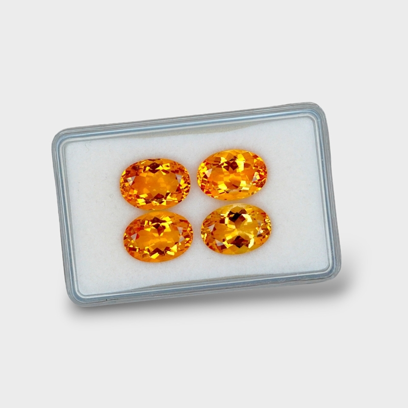 Citrine 14x10mm Faceted Oval AA+ Gemstones Parcel - 180526
