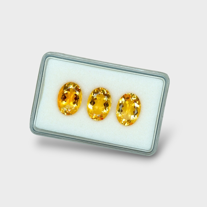 Citrine 14x10mm Faceted Oval AA+ Gemstones Parcel - 180466