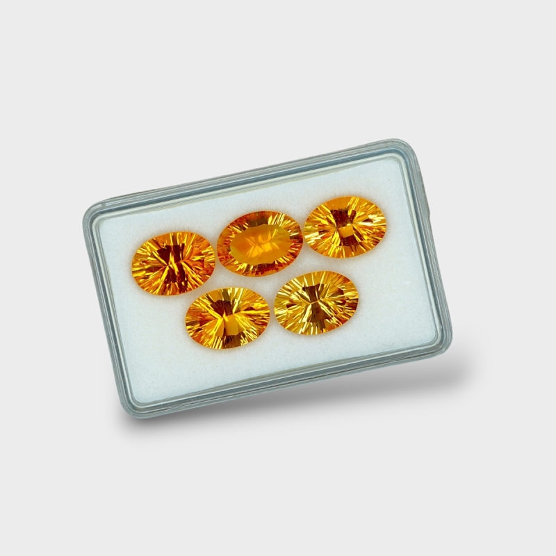 Citrine 14x10mm Concave Cut Oval AAA Gemstones Parcel - 180489