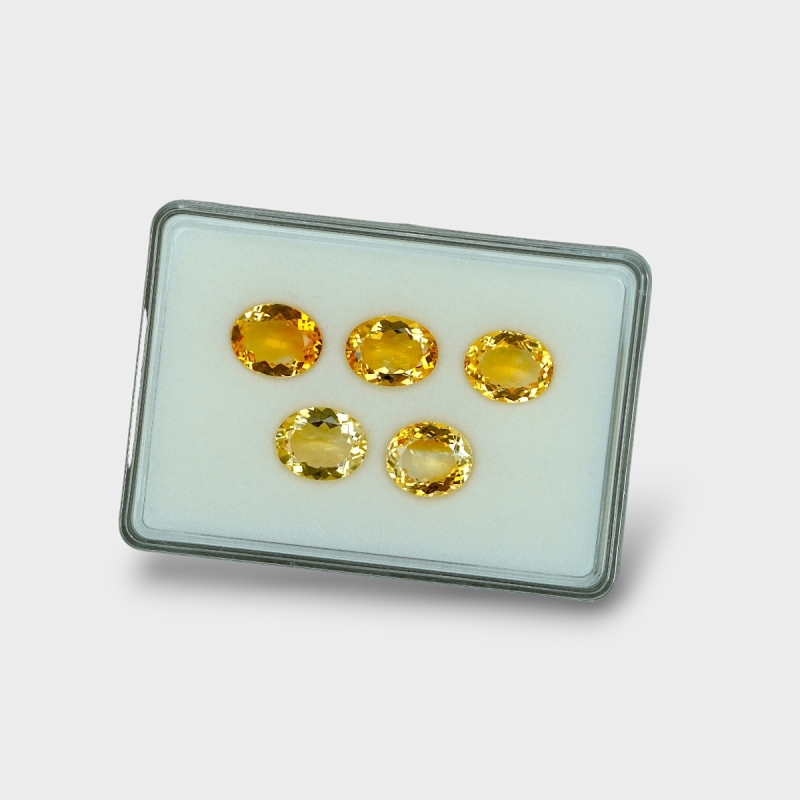 Citrine 15x12mm Faceted Oval AA+ Gemstones Parcel - 180459