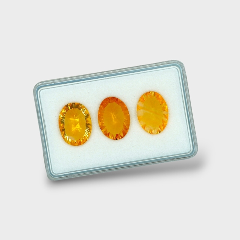 Citrine 16x12mm Concave Cut Oval AAA Gemstones Parcel - 180490