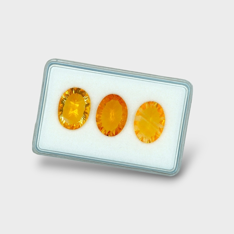 Citrine 16x12mm Concave Cut Oval AAA Gemstones Parcel - 180490