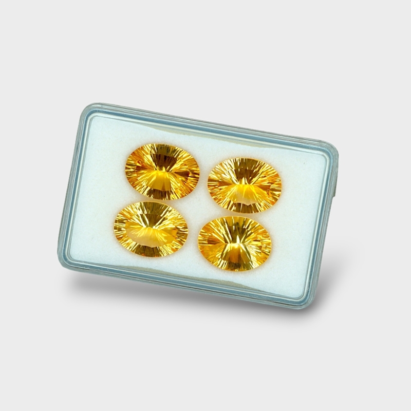 Citrine 16x12mm Concave Cut Oval AAA Gemstones Parcel - 180463