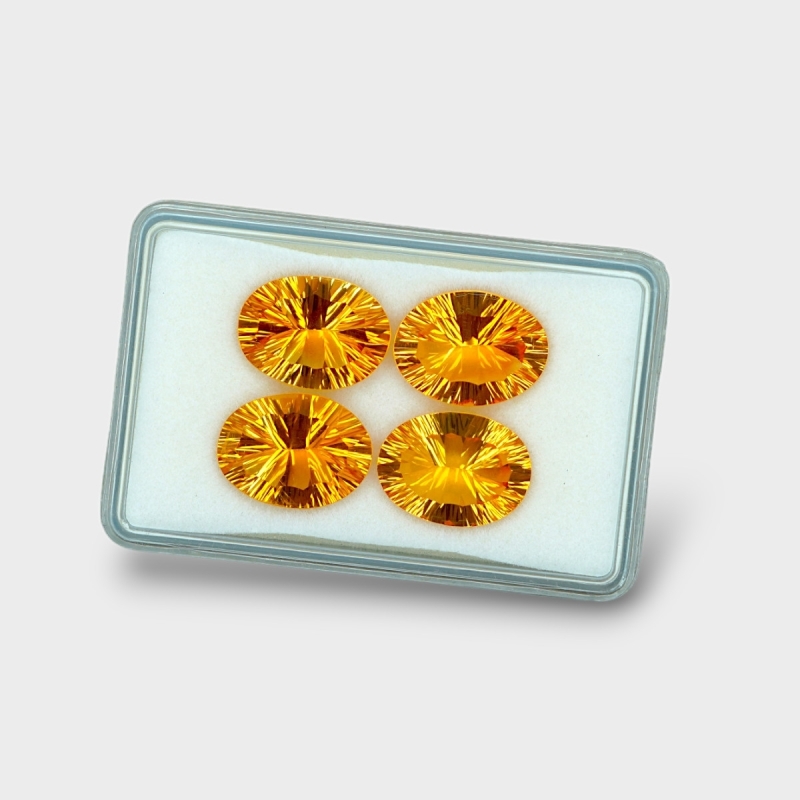 Citrine 16x12mm Concave Cut Oval AAA Gemstones Parcel - 180465