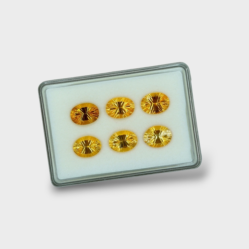 Citrine 16x12mm Concave Cut Oval AAA Gemstones Parcel - 180455