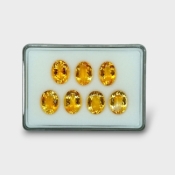 64.9 Cts. Citrine 16x12mm Faceted Oval Shape AAA Grade Gemstones Parcel - Total 7 Pc.