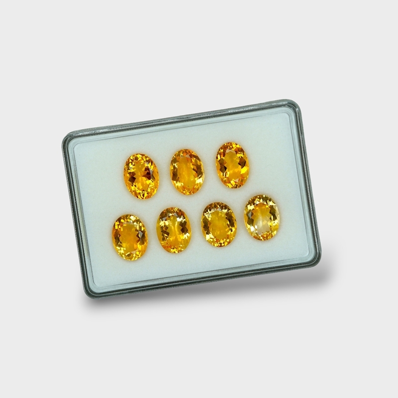 Citrine 16x12mm Faceted Oval AAA Gemstones Parcel - 180456