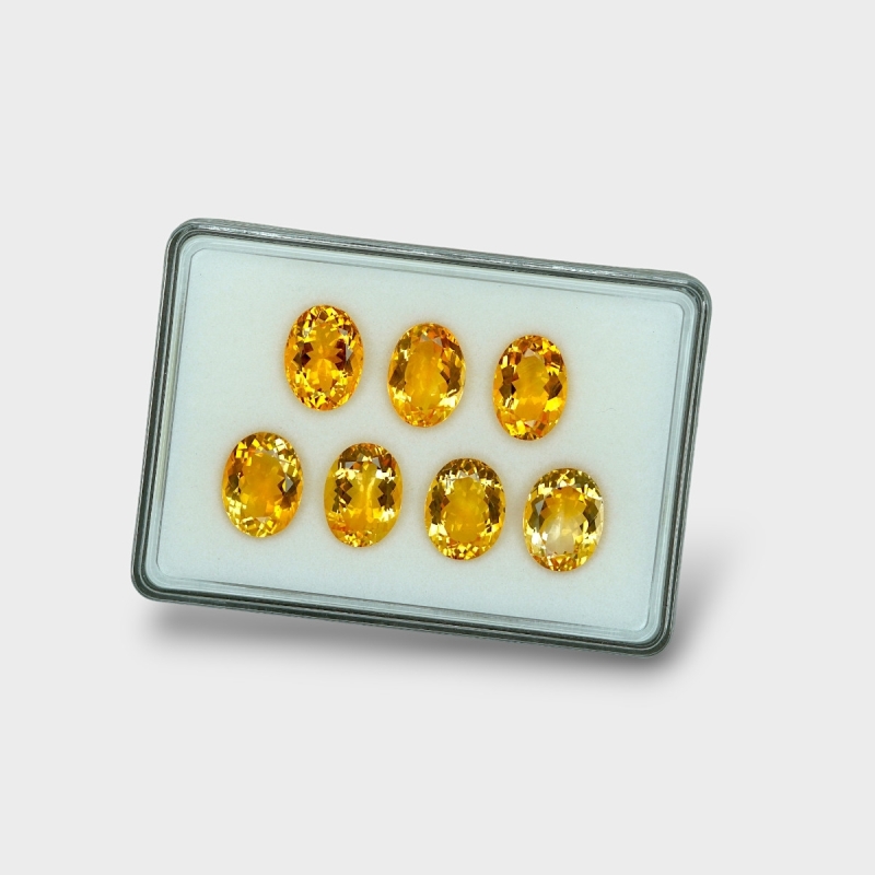 Citrine 16x12mm Faceted Oval AAA Gemstones Parcel - 180456