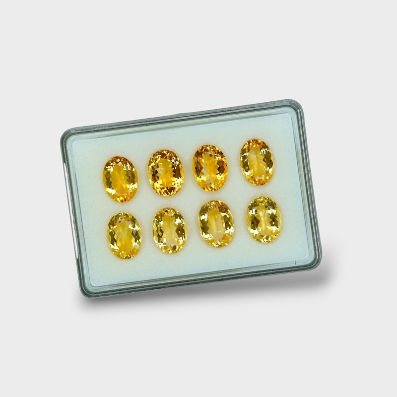 Citrine 16x12mm Faceted Oval AA+ Gemstones Parcel - 180462