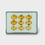 65.31 Cts. Citrine 16x12mm Faceted Oval Shape AA+ Grade Gemstones Parcel - Total 9 Pc.