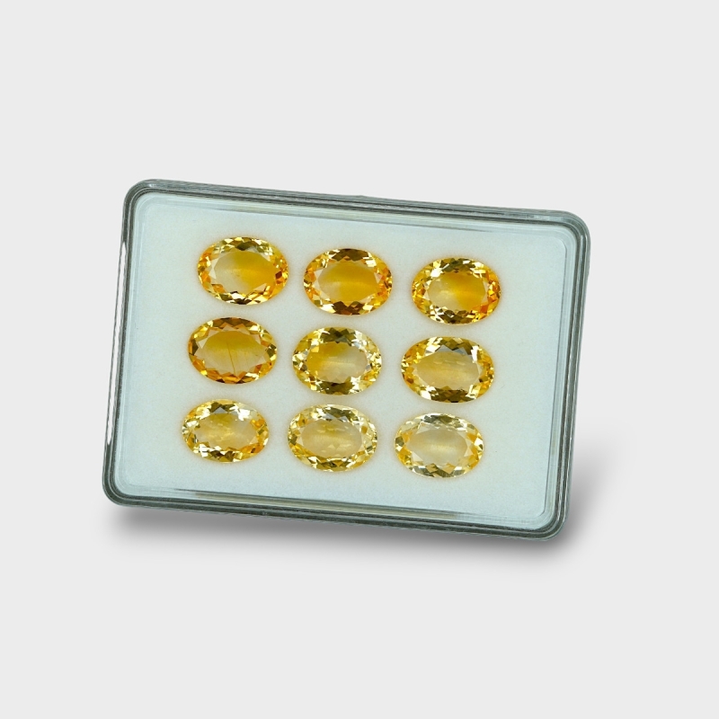 Citrine 16x12mm Faceted Oval AA+ Gemstones Parcel - 180460