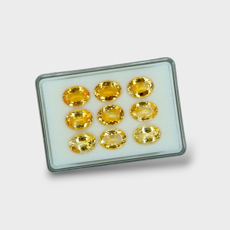 Citrine 16x12mm Faceted Oval AA+ Gemstones Parcel - 180436