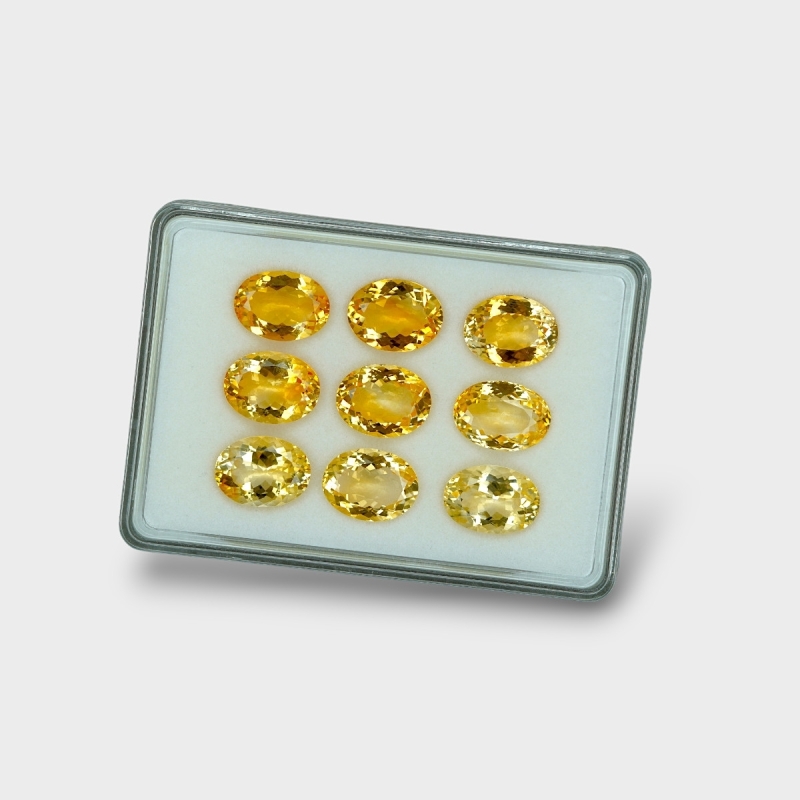 Citrine 16x12mm Faceted Oval AA+ Gemstones Parcel - 180436