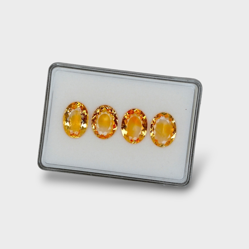 Citrine 19x14mm Faceted Oval AA+ Gemstones Parcel - 180594