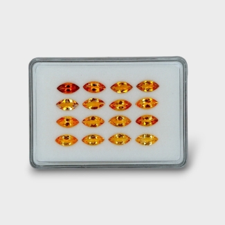 24.68 Cts. Citrine 12x6mm Faceted Marquise Shape AAA Grade Gemstones Parcel - Total 16 Pc.