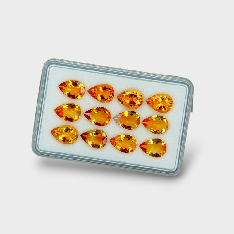 Citrine 10x7mm Faceted Pear AAA Gemstones Parcel - 180485