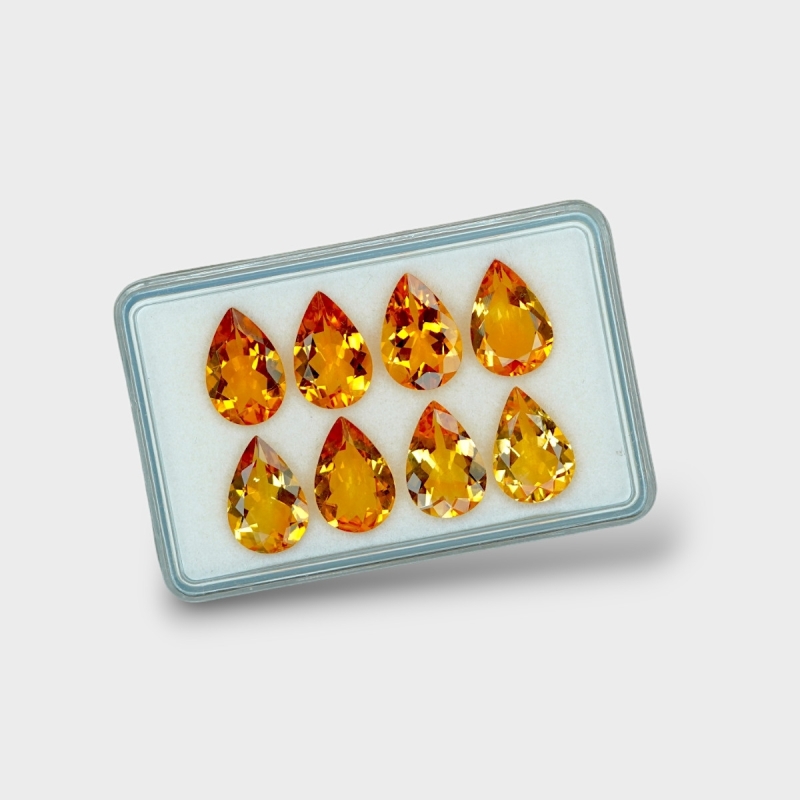 Citrine 13x9mm Faceted Pear AAA Gemstones Parcel - 180488