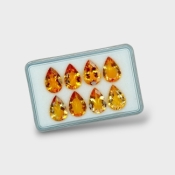 Citrine 13x9mm Faceted Pear AAA Gemstones Parcel - 180488