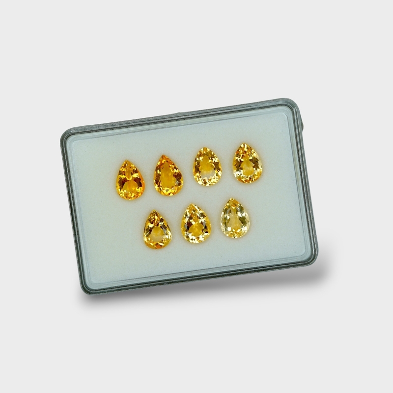 Citrine 14x10mm Faceted Pear AA+ Gemstones Parcel - 180482