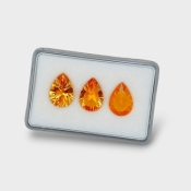 Citrine 15x10.5mm Concave Cut Pear AAA Gemstones Parcel - 180593