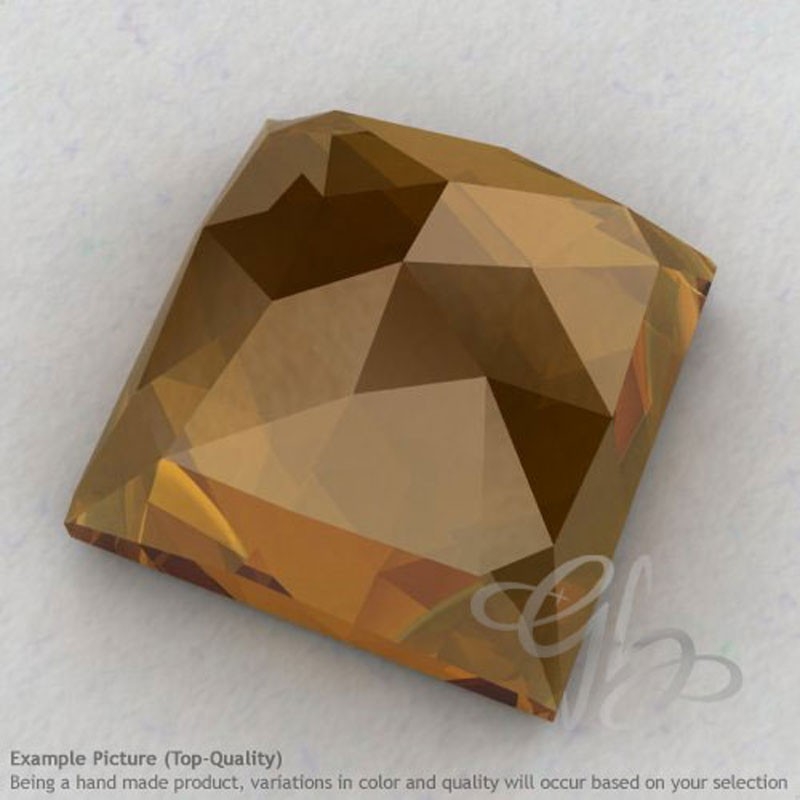 Honey Quartz Square Shape Calibrated Cabochons