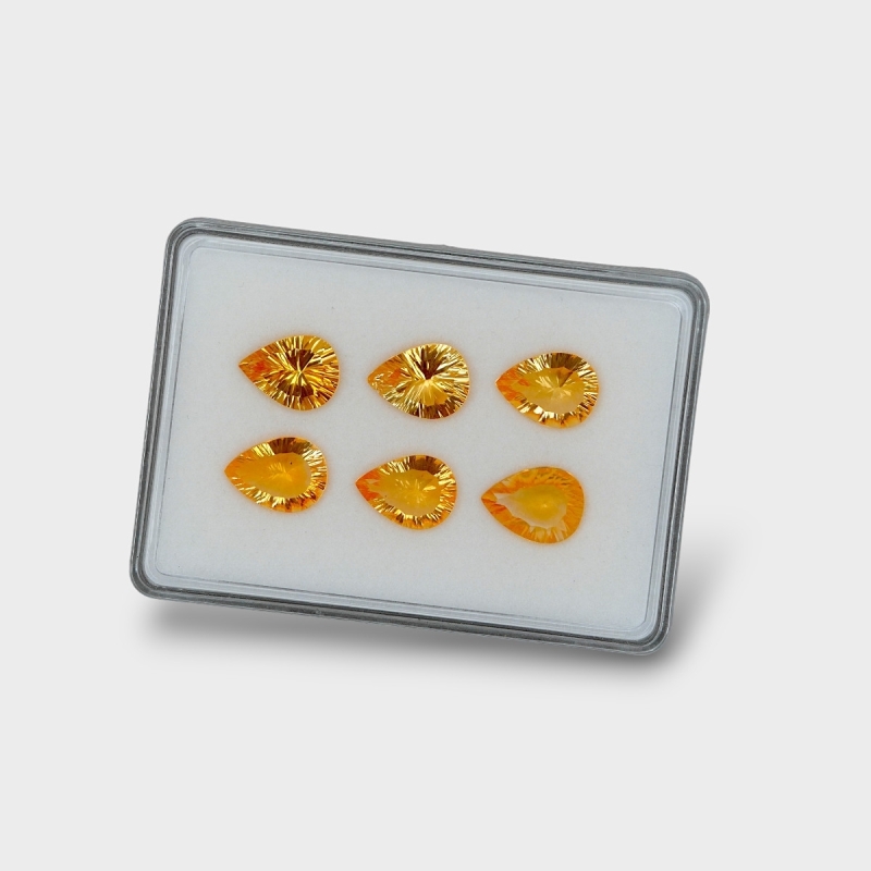 Citrine 16x12mm Concave Cut Pear AAA Gemstones Parcel - 180524