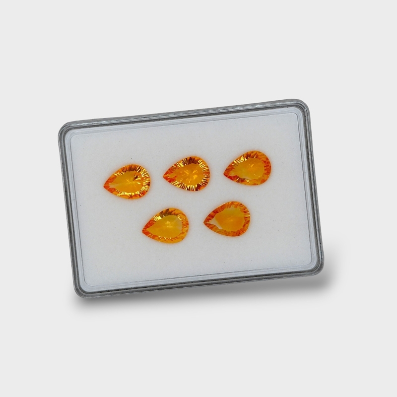 Citrine 16x12mm Concave Cut Pear AAA Gemstones Parcel - 180527