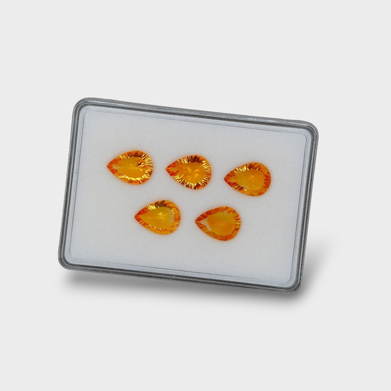 Citrine 16x12mm Concave Cut Pear AAA Gemstones Parcel - 180527