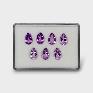 Brazilian Amethyst 15x10mm Faceted Pear AA+ Gemstones Parcel - 180512