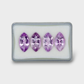 Brazilian Amethyst 18x10mm Faceted Marquise AAA Gemstones Parcel - 180518