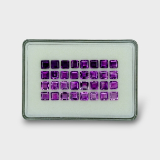 African Amethyst 6mm Step Cut Octagon AA+ Gemstones Parcel - 180283