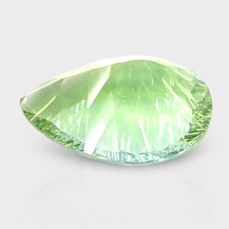 Green Fluorite 20x14mm Concave Cut Pear AAA Grade Loose Gemstone - 159222